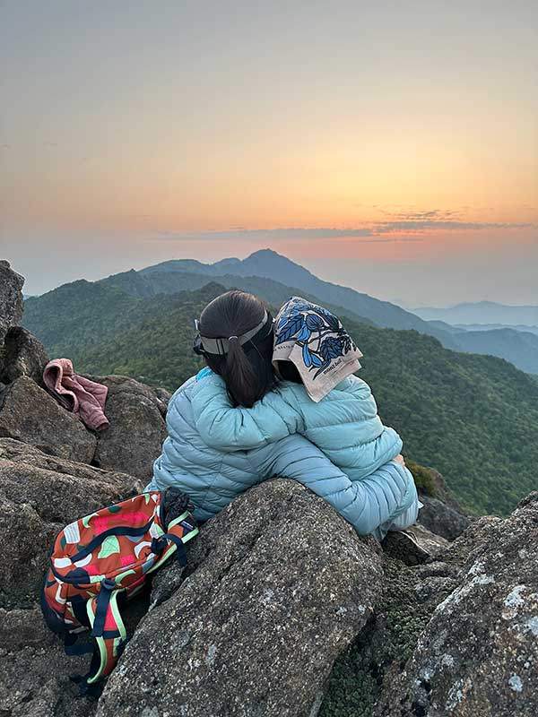 지리산에서 아들과 함께.
