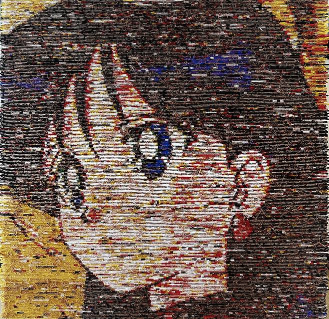 ▲ 작품이미지 (글리치(glitch) 2605) 50X50cm 판넬위전선, 클리어 2026