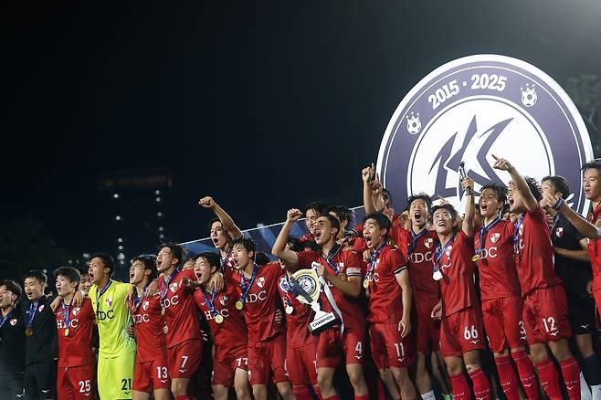 2025 K리그 U18 챔피언십에서 우승한 부산 아이파크 유스팀 [한국프로축구연맹 제공. 재판매 및 DB 금지]