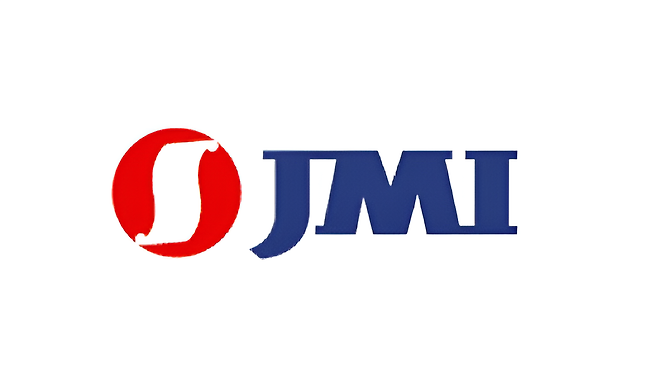 제이엠아이의 연결 기준 최대 매출 전망이 발표된 9일, 간결한 디자인의 JMI 로고가 배경 정보로 활용되고 있다.