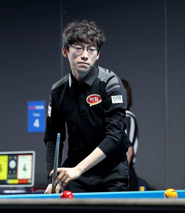국악에서 당구로 전향해 프로선수가 된 하림의 임완섭. PBA 제공