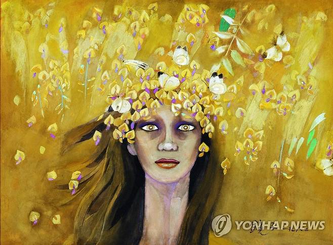 천경자 화백의 ''황금의 비' [연합뉴스 자료사진]