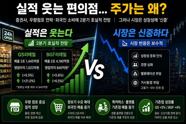 증권가는 편의점 업계의 2분기 실적이 업종 재평가의 분기점이 될 수 있을지 주목하고 있다. AI 생성 이미지.