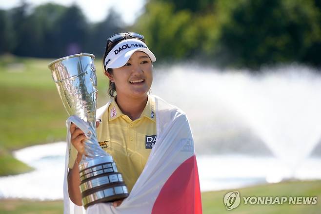 에비앙 챔피언십 우승자 유해란 [AP=연합뉴스]