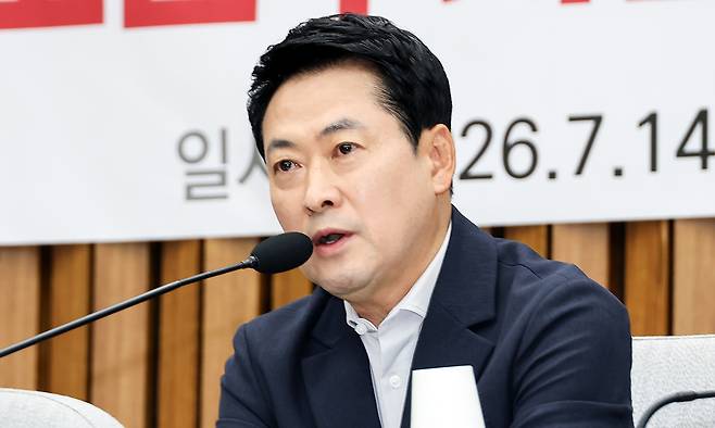국민의힘 장동혁 대표가 14일 국회에서 열린 '장윤기 사건이 드러낸 수사 공백과 보완 수사권의 필요성' 토론회에서 발언하고 있다. 연합뉴스