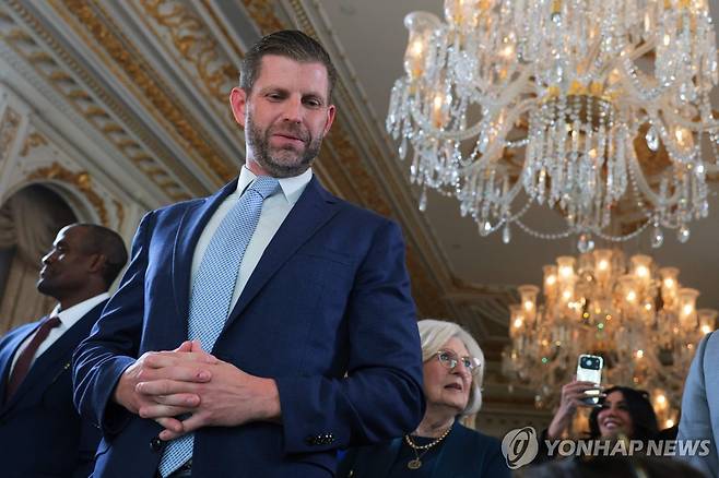 에릭 트럼프 [AFP=연합뉴스. 재판매 및 DB 금지]