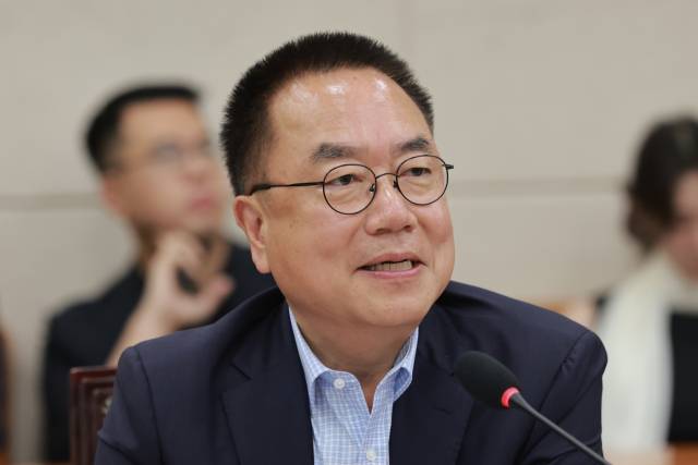 지난달 18일 국회에서 열린 제9회 전국동시지방선거 투표용지 부족 사태 등 국민 참정권 침해 진상규명 및 선거관리 개혁을 위한 국정조사 특별위원회 제1차 전체회의에서 야당 간사인 국민의힘 서범수 의원이 인사말하고 있다. 연합뉴스