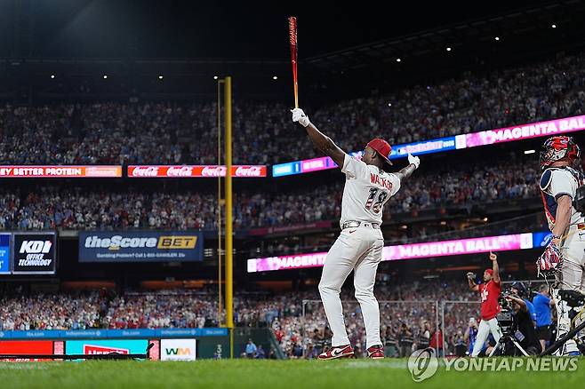 MLB 홈런더비에서 우승한 조던 워커  [AP=연합뉴스. 재판매 및 DB 금지]