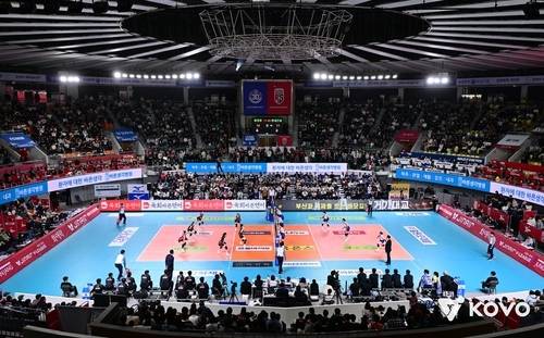 정관장 홈 경기장인 대전충무체육관 전경. 제공 | 한국배구연맹
