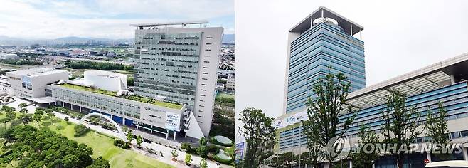 전남광주통합특별시 광주(왼쪽)·무안 청사 [촬영 조남수]
