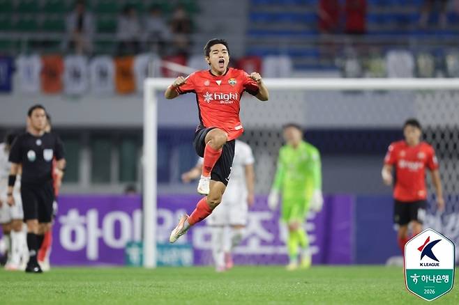 득점 후 세리머니를 하는 김대원. 제공 | 한국프로축구연맹