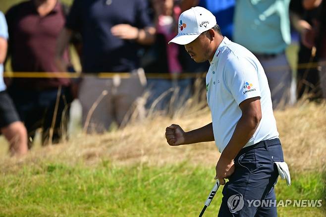 주먹 쥐는 김시우 [로이터=연합뉴스]