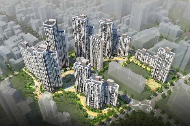 서울 강동구 명일동 삼익맨숀아파트 재건축 조감도. [사진=서울시 제공]