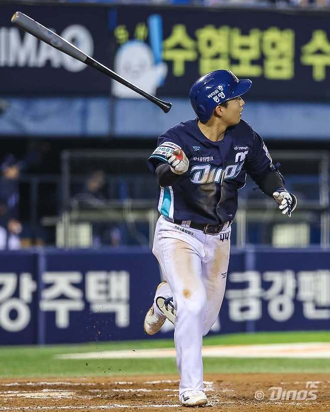 7회 결승 2점홈런을 쏘아올린 NC 김휘집. NC 제공