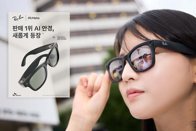 메타의 AI 글래스 ‘레이밴 메타 2세대’ [SK텔레콤 제공]