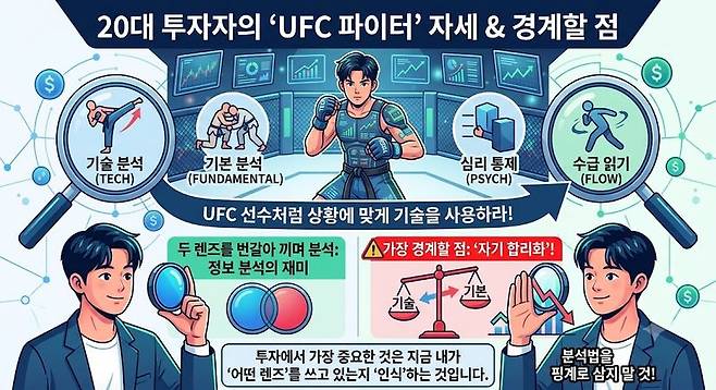 투자자와 UFC 파이터의 자세. 제미나이 생성 이미지