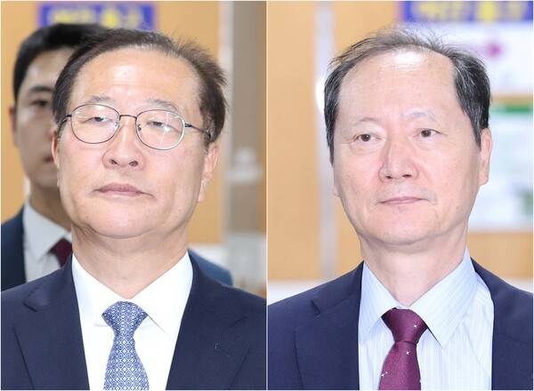 법정 향하는 박성재 전 법무부 장관과 이완규 전 법제처장. 연합뉴스