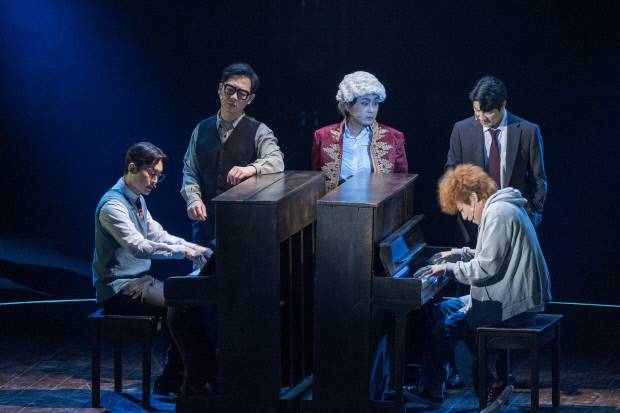 일본 만화를 원작으로 한 창작뮤지컬 ‘피아노의 숲’이 지난 25일 ACC 예술극장 극장1에서 펼쳐졌다. 배우들이 열연을 펼치는 모습.<ACC재단 제공>