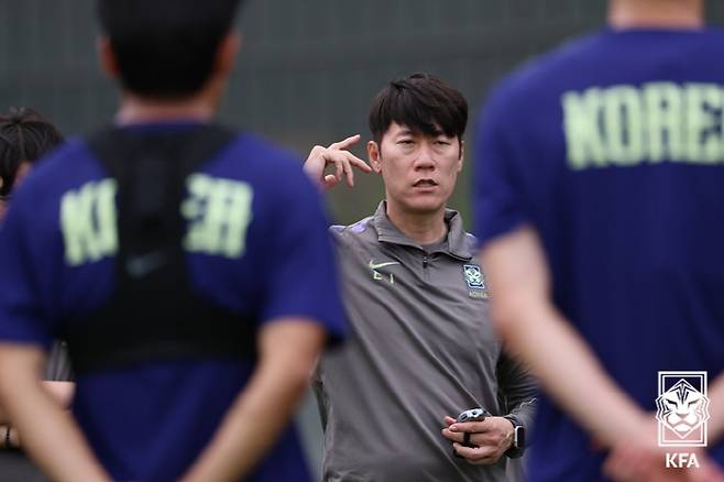 코리아풋볼파크/ MU21 대표팀/U21이하/올림픽 대표팀/ 김은중호 첫 소집훈련/국내 소집훈련/ 김은중 감독/ 사진 홍석균