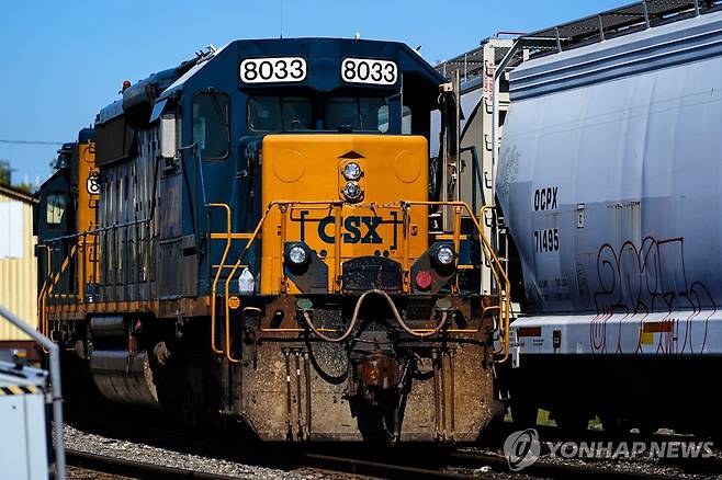 CSX 기관차 [AP 연합뉴스 자료사진. 재판매 및 DB 금지]