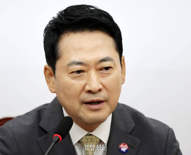 장동혁 국민의힘 대표가 30일 국회에서 열린 최고위원회의에서 발언하고 있다. 박민규 선임기자