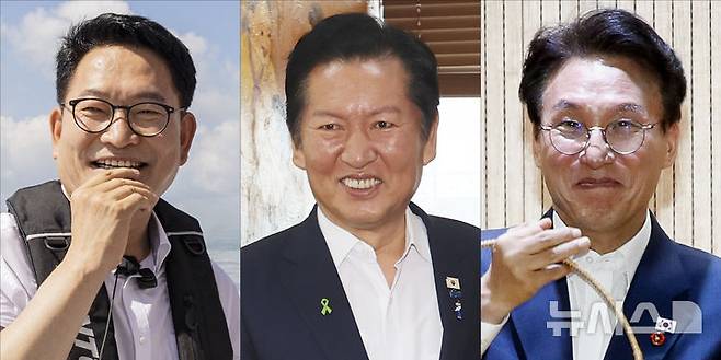 [서울=뉴시스] 정병혁, 전진환, 우장호 기자 = 송영길, 정청래, 김민석 더불어민주당 당대표 후보가 30일 각각 광주, 인천, 제주에서 일정을 하고 있다. (사진=뉴시스DB, 송영길 제공) 2026.07.30. photo@newsis.com