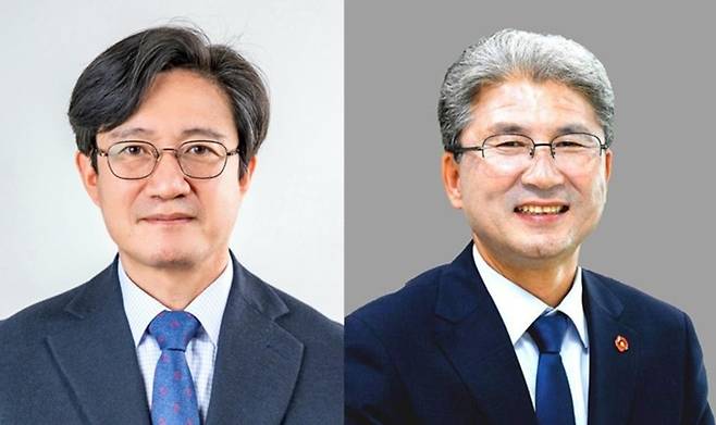 이창흠 기후경제부지사(왼쪽)와 이상봉 제주시장 후보자.