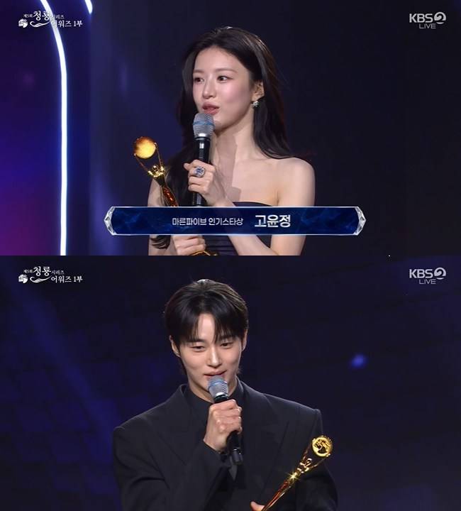 사진=KBS 2TV ‘제5회 청룡시리즈어워즈’ 중계 캡처