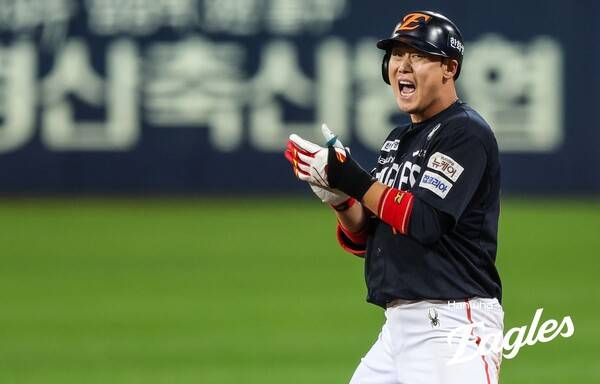 하주석의 플레이오프 모습. (사진=한화)