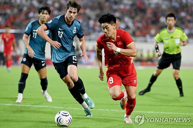 베트남-싱가포르 경기 장면 [AFP=연합뉴스]