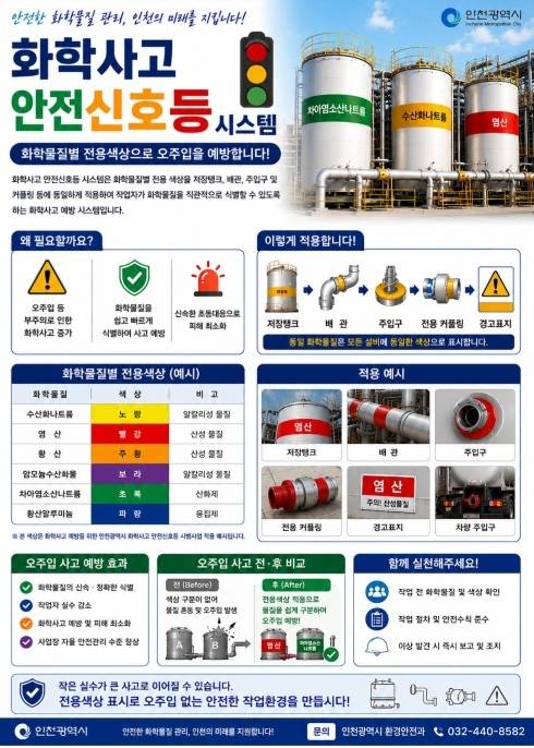 화학사고 안전신호등 시스템 안내문 [인천시 제공]