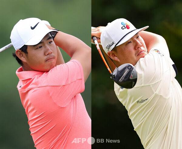 미국프로골프(PGA) 투어 2026 정규시즌 공식 페덱스컵 대회 중 마지막인 윈덤 챔피언십에 출전하는 김주형, 임성재 프로. 사진제공=ⓒAFPBBNews = News1 (사진을 무단으로 사용하지 마십시오.)