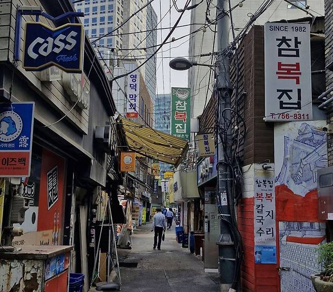 서울 소재 한 음식점 거리의 모습. ⓒ데일리안 김찬주 기자