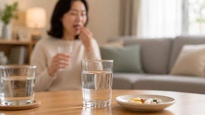 영양제는 공복인지 식후인지, 다른 영양제와 함께 먹는지에 따라 흡수율이 달라질 수 있다. 사진=ChatGPT생성