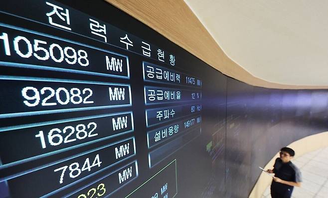 경기 수원시 영통구 한국전력공사 경기본부 전력관리처 계통운영센터. 연합뉴스