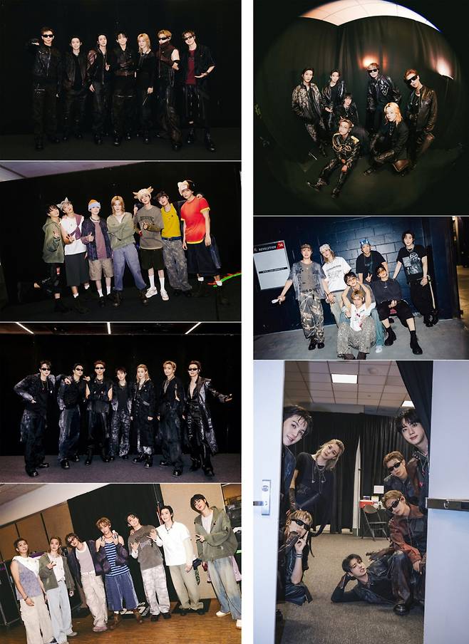 Foto do BTS de hoje: antes (esquerda) e depois (direita)