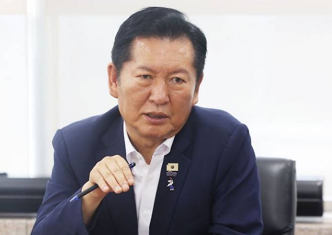 더불어민주당 정청래 당 대표 후보. 연합뉴스