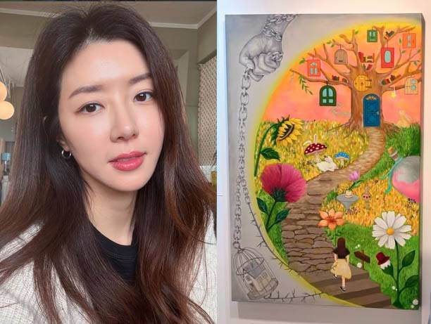 배우 박한별이 2026 중앙회화대전에 출품한 그림 ‘내안의정원’. [박한별 인스타그램 ]