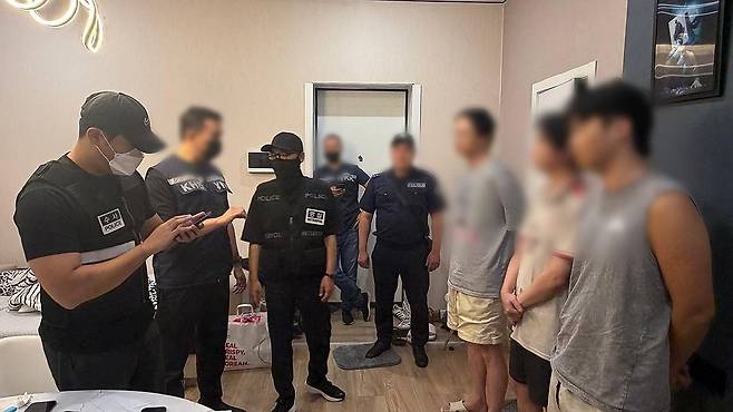 경찰, 카자흐스탄 거점 한국인 스캠조직 검거 [경찰청 제공. 재판매 및 DB 금지]
