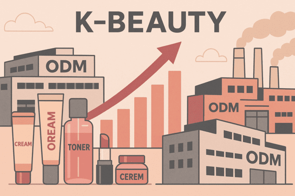 전 세계적인 K뷰티 열풍이 국내 화장품 ODM(제조자개발생산) 업계 전반에 실적 훈풍을 몰고 왔다.[출처=오픈AI]