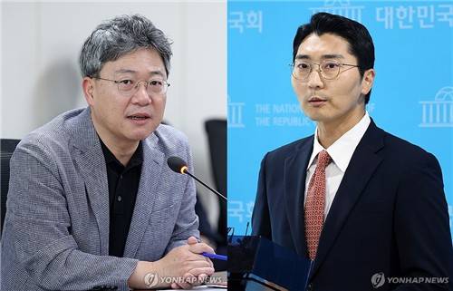 국민의힘 박정하 의원(왼쪽)과 박준태 당대표 비서실장(오른쪽) [연합뉴스 자료사진]