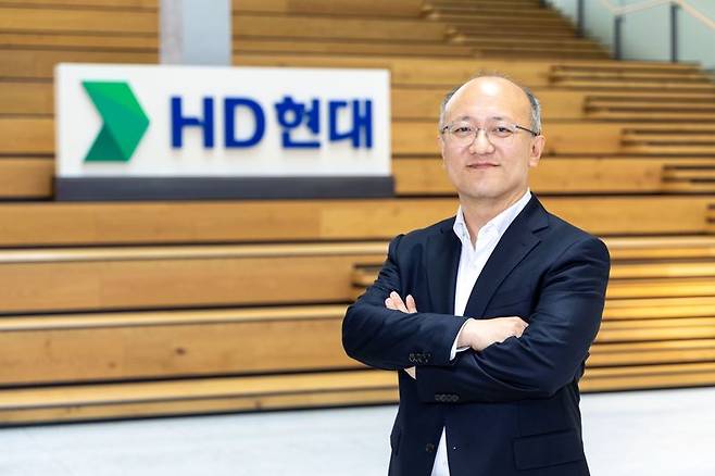 박영언 HD현대마린솔루션 AM(수리·유지보수)솔루션 부문장(전무)이 12일 파이낸셜뉴스와 만나 포즈를 취하고 있다. HD현대마린솔루션 제공
