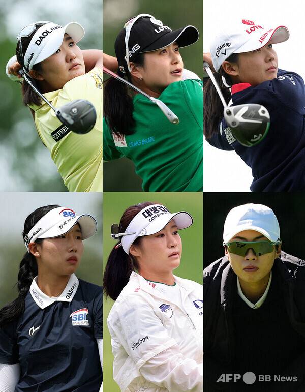 2026년 미국여자프로골프(LPGA) 투어 스탠다드 포틀랜드 클래식에 출전하는 유해란, 최혜진, 황유민, 이동은, 이동은6, 안나린 프로. 사진제공=ⓒAFPBBNews = News1 (사진을 무단으로 사용하지 마십시오.)
