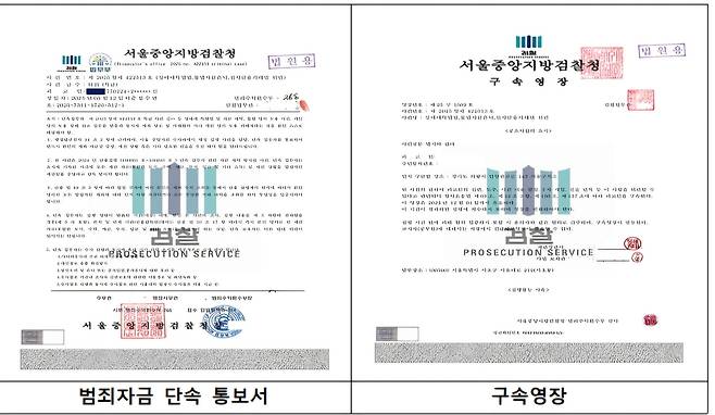 서울경찰청 광역수사단 금융범죄수사대는 보이스피싱에 성착취물 제작을 결합한 악질적인 방식으로 범행을 저지른 보이스피싱 조직원 11명을 검거했다고 13일 밝혔다. 이들은 검찰과 금융감독원을 사칭해 무작위로 피해자들에게 전화를 건 뒤 허위로 개설한 검찰청 사이트에 접속하도록 유도하고, 위조한 범죄자금 단속 통보서와 구속영장을 보여주며 피해자들을 속였다.