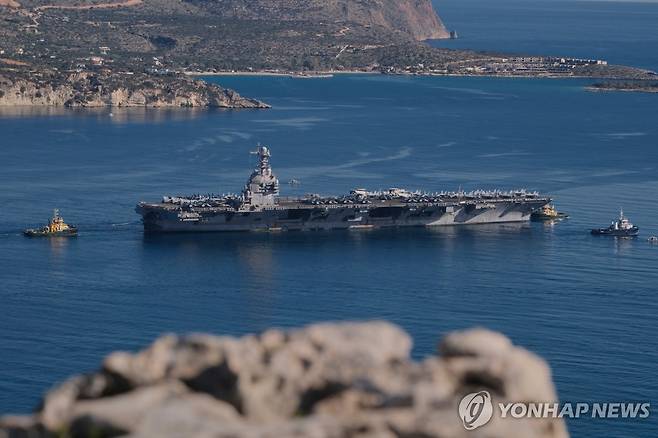 미국 항공모함 제럴드 R. 포드호 [AP=연합뉴스 자료사진. 재판매 및 DB 금지]