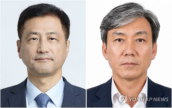 선관위특검 후보 이태한·이혁 (서울=연합뉴스) 6·3 지방선거 투표용지 부족 사태를 규명할 특별검사 후보로 14일 이태한(왼쪽) 전 서울남부지검 형사4부장검사, 이혁 전 서울고검 검사 등 2인이 추려졌다.
    선거관리위원회 특검 국민추천위원회는 이날 국회의원회관에서 제2차 회의를 열어 후보 명단을 만장일치로 확정했다.
    특검법에 따르면 추천위가 특검 후보 추천 절차를 완료함에 따라 이 대통령은 3일 이내에 추천 후보자 중 1명을 임명해야 한다. 2026.8.14 [특별검사후보국민추천위원회 제공. 재판매 및 DB 금지] photo@yna.co.kr