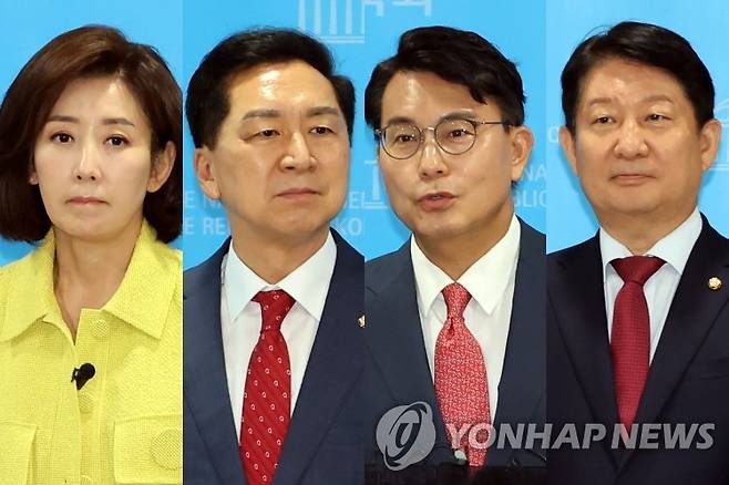 국민의힘 나경원(왼쪽부터)·김기현·윤상현·권영진 의원 [연합뉴스 자료사진]