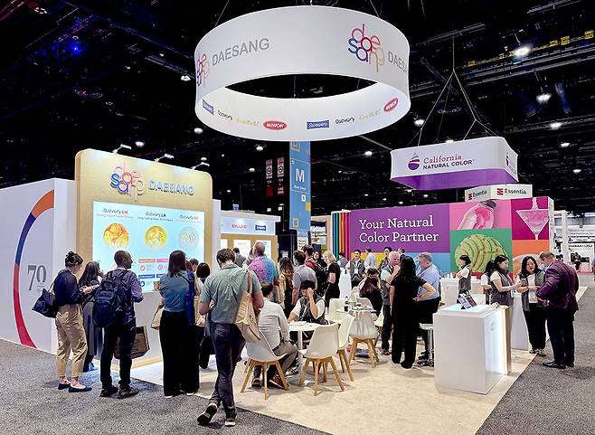 지난 7월 미국 시카고 ‘맥코믹 플레이스(McCormick Place)’에서 열린 식품기술 전시회 'IFT 2026'에 설치된 대상 부스. /대상 제공