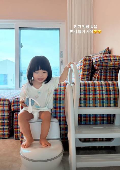 손담비 딸, ♥이규혁 붕어빵 100%.."너만 안 아프면 돼" 행복 [스타이슈]
