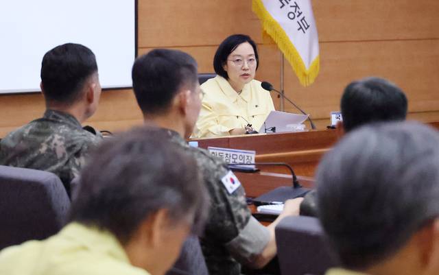 한성숙 국무총리가 지난 6일 서울 종로구 정부서울청사 별관에서 열린 2026년 을지연습 준비보고회의에서 발언하고 있다. [연합뉴스]